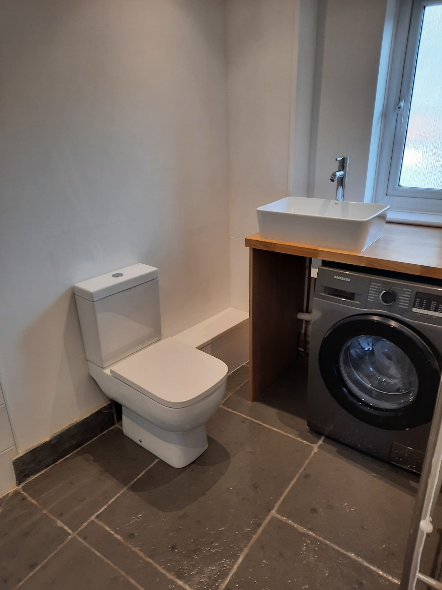 Bathroom and Utility Before and After - H2 Bathrooms Project