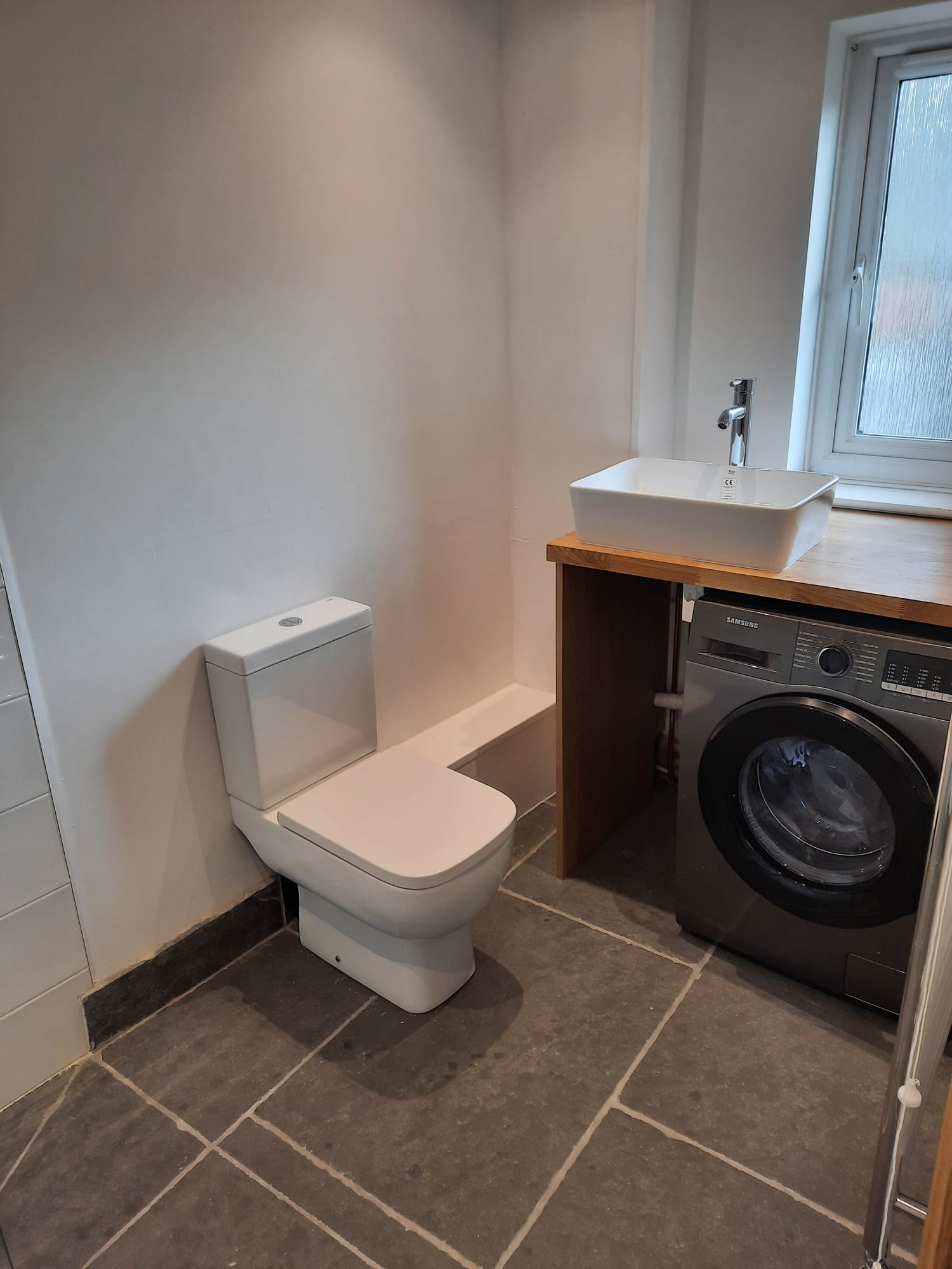 Bathroom and Utility Before and After - H2 Bathrooms Project